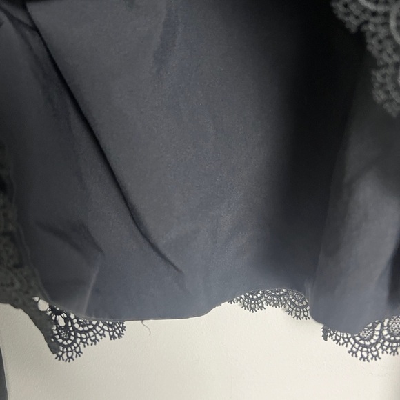 AMUR Pandora Black Lace Chiffon Cutout Shoulder Whimsygoth Victorian Blouse Sz M - Picture 11 of 14